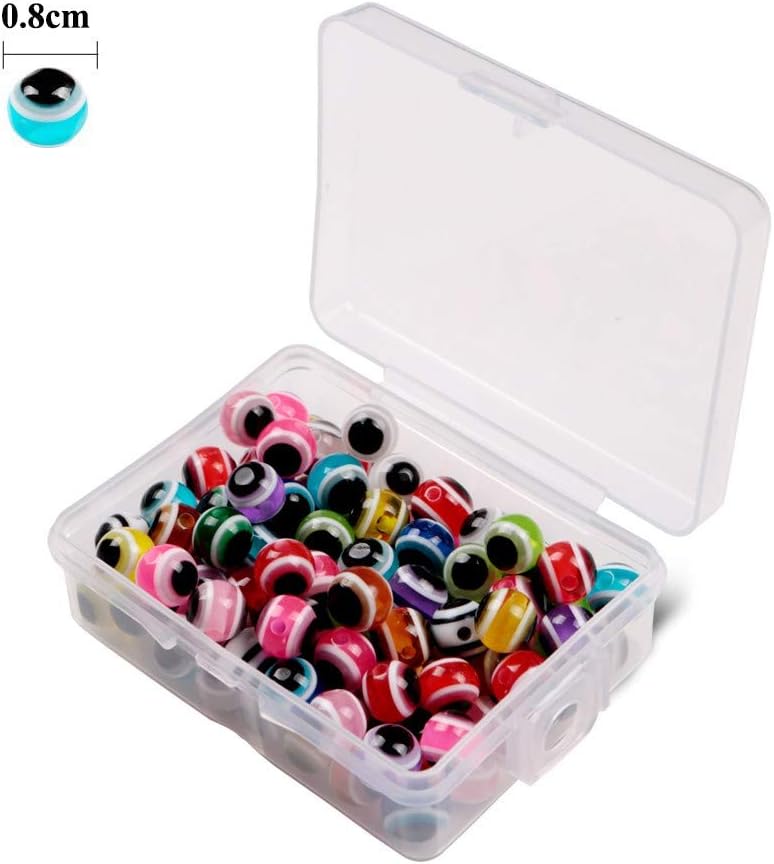 Breeezie 100PCS Fishing Tackle Colorful Round Plastic Fishing Beads Fishing Lures For Carp Fishing Tackle Fishing