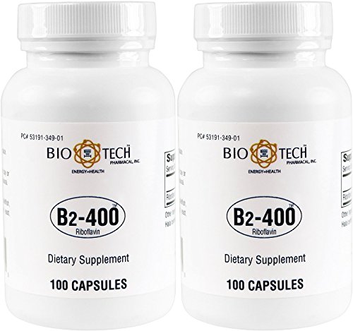 Biotech Pharmacal - B2-400 Riboflavin - 100 Count x 2 Biotech Pharmacal - B2-400 Riboflavin - 100 Count x 2