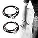 Zhenhui Braided Leather Bracelet Set - Black Brown Leather Wrap Bangle for Men Women Kids with 2 Vintage 4-Strand Rope Wrist Bracelets with Stainless Steel Lobster Clasp Durable(2 Pcs)?