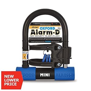 Oxford Unisex D Duo Max Alarmed Shackle, Black/Blue, One Size