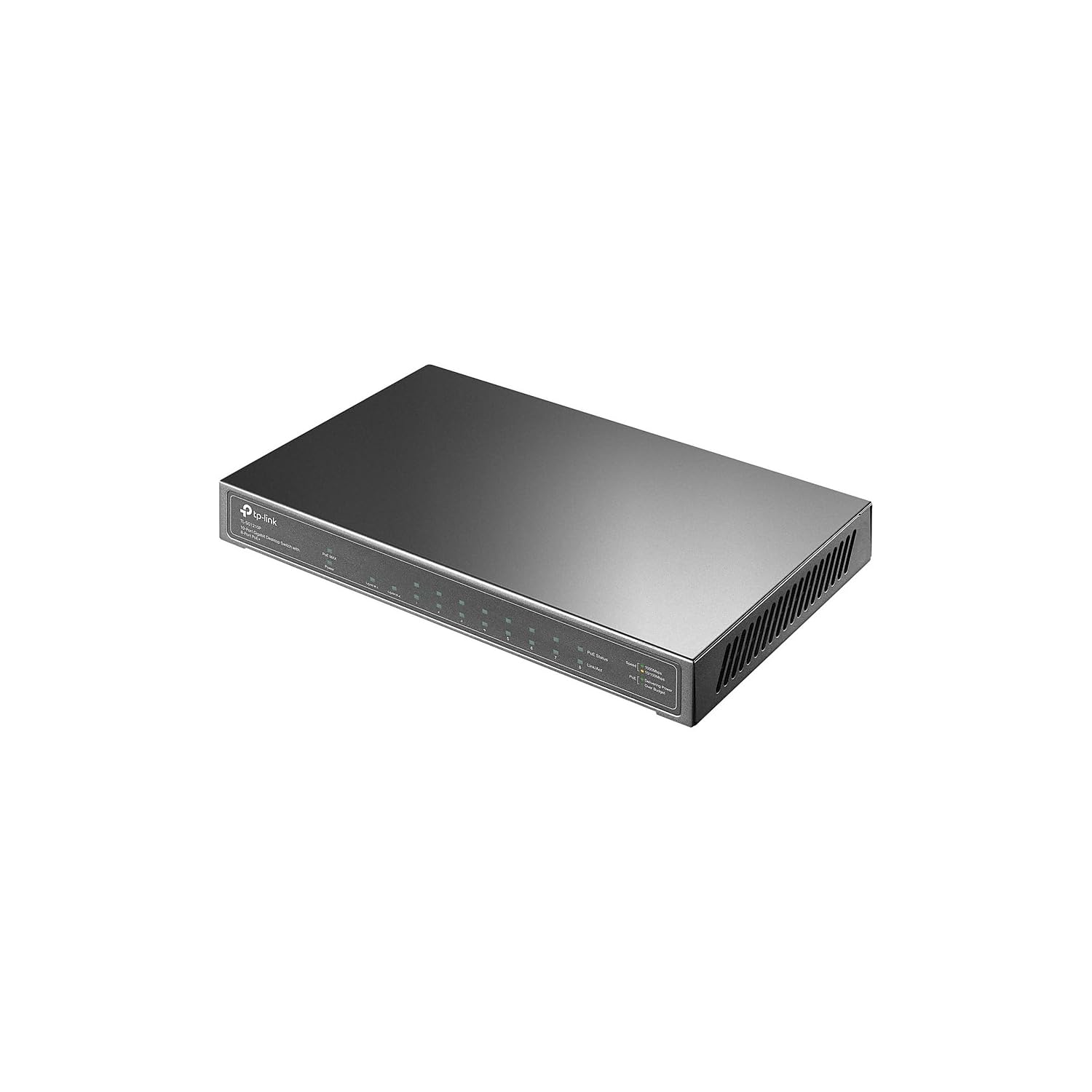 TP-Link 8 Port Gigabit PoE Switch | 8 PoE+ Ports @63W, w/ 1 Uplink Gigabit Port + 1 SFP Slot | Desktop/Wall-Mount | Plug & Play | Limited Lifetime Protection | Traffic Optimization (TL-SG1210P)