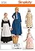 Simplicity Historical Dresses Sewing Pattern Costumes for Girls by Andrea Schewe, Sizes 7-14