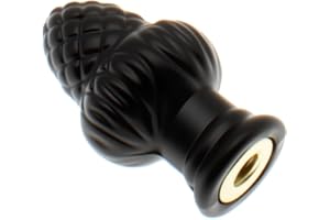 OZXNO 1pcs Solid Lamp Finial Brass Lamp Finial Cap Knob Lamp Decoration for Lamp Shade/Tiffany Style Lamp(Black)