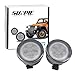SUNPIE Amber Front LED Turn Signal Light Assembly for 2007~2016 Jeep Wrangler JK Turn Lamp Fender Flares Eyebrow Indicator Side Maker Parking Lights Bulb Smoke Lens Pack of Two