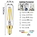 E12 Edison Small Led Bulb Dimmable 4W, Equal 40W Candelabra Bulb Daylight 4000K Clear T6 T20 E12 Filament Candle Light Bulbs, 6 Packs by LEOOLS.