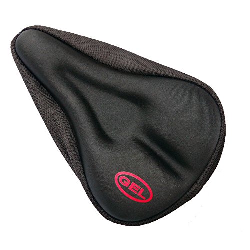 image for DEERU Gel Bike Seat Cover- Premium Quality Exercise Bicycle Saddle Pad