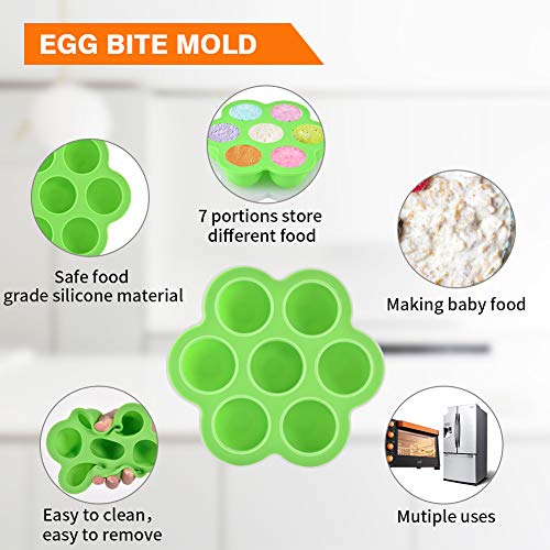 Pressure Cooker Accessories For Instant Pot 5 6 8 qt with Silicone Egg Bite Mold, Basting brush, Steamer Baskets, Springform Pan, Kitchen Tong, Oven Mitts, and More - 12 Pcs
