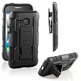 Alcatel One Touch Evolve 2 Case, RANZ Black Rugged Impact Armor Hybrid Kickstand Cover with Belt Clip Holster Case For Alcatel One Touch Evolve 2 / One Touch Evolve 4037 (T-mobile)
