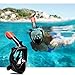 U-Tote Full Face Snorkel Mask,180°Panoramic View with Detachable Camera Mount Free Breathing Dry Top Set Anti-fog Anti-leak -L/XL