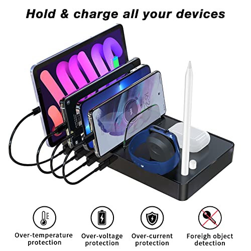 KKM 7 in 1 Charging Station for Multiple Devices, 40W Charging Dock