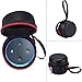 For Echo Dot / All-New Echo Dot 2 (2nd Generation) Portable Hard Carrying Case Travel Bag Protective Pouch Box -Extra Room for USB Cable and Wall Charger (Black+Red)