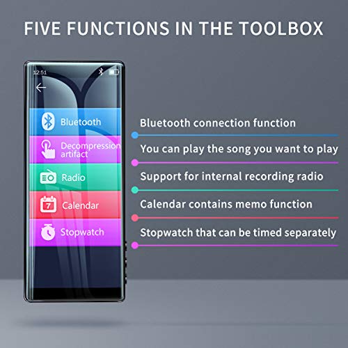 MYMAHDI 80GB MP3 Player With Bluetooth & WiFi – Supports Up To 1TB, Portable Music Player