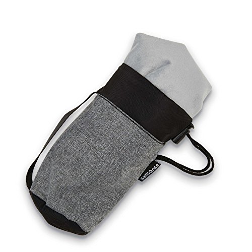 Samsonite Compact Inflatable Travel Neck Pillow with Pouch, Charcoal