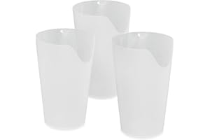 HealthSmart 8 oz. Nosey Cups for Adults - 3 Pack, Adult Sippy Cup, Autism Friendly, Dysphagia, Special Needs, Parkinsons and Occupational Therapy Tools, Elderly Assistance Products
