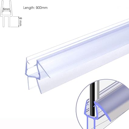 Striscia Di Tenuta Per Vasca Da Bagno E Doccia Per Porte Di Vetro Spessore 4 6 Mm 8 Mm Amazon It Fai Da Te