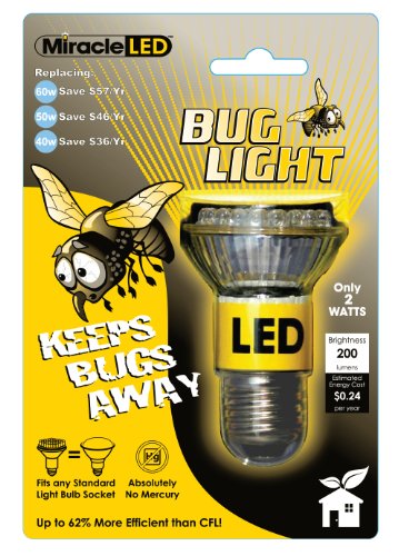 Miracle led 605023 bug lite bulb, yellow