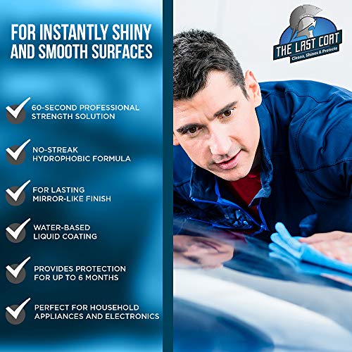 The Last Coat Car Polish Set - Liquid Coating Protection Premium Microfiber Towels & Sprayers Included - Paint Care & Repair for Car or Any Surface Use