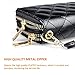 Women’s Leather Wallet Clutch, Quilted Large Handbag Organizer Wristlet Card Holder - Dual Zipper Section