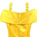 Padete Little Girls Princess Belle Yellow Party Costume Off Shoulder Dress (Yellow, 8 Years)