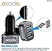 Car Charger, New Trent Arcadia Triple USB Port High-Speed 2.4/2.1A/2.1A USB Port Car Chargers 1PC Total 5V@6.6A Max = 33W output Black/Dark Grey Compatible w/iPhone 7, Samsung S6, Android Smartphones