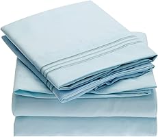 Mellanni Bed Sheet Set Brushed Microfiber 1800 Bedding - Deep Pocket, Wrinkle, Fade, Stain Resistant - Hypoallergenic