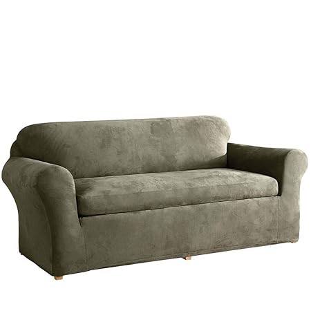 Sure Fit Stretch Suede Sofa Slipcover Amazon Co Uk Kitchen Home