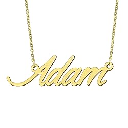 BYBWBL Adam Name Pendant Necklace 18k Gold Plated