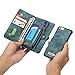 Leather Wallet Phone Case Card Holder Detachable Magnetic Slim Case with Zipper Storage , Blue , For 4.7 inches (iPhone 6/6S)