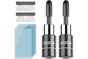 Biaoyun 2PCS Windshield Crack Repair Kit,Automotive Glass Nano Repair Fluid,Car windscreen Repair Resin Cracked Glass Repair Kit,Glass Corrector Set, Crack Repairing for Car