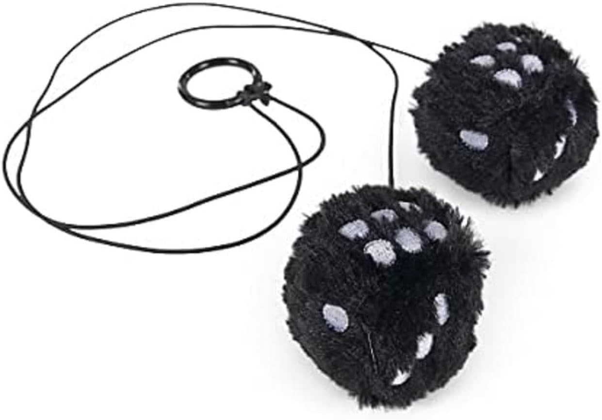 Petface Retro Furry Dice Finger Teaser Cat Toy, Includes Catnip