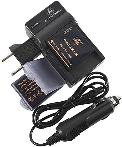 QIAOJINLIN 2-Pack Backup Energy Travel Kit for Panasonic CGA-S005E FXO1EB-S FXO1EB-W FXO1EF-A FXO1EF-K FXO1EF-S FXO1EF-W Digital Camera as Samsung IA-BH125C RICOH DB-65 Sigma BP-41 Pentax D-Li106