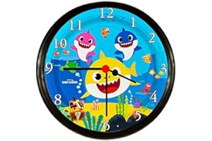 Black Frame Baby Shark Wall Clock