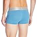 Calvin Klein Men's Underwear Steel Micro Low Rise Trunks, Urban Blue/Striking Lime Stripe, Large