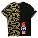 Christo Boys Casual Fashion Crewneck T Shirt Camo Tees Unisex Pullover Tops, X-1black, X-large
