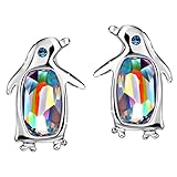 Neoglory Made with Swarovski Elements Crystal Girls Stud Earrings Penguin Birthstone Fashion Jewelry 2 Colors