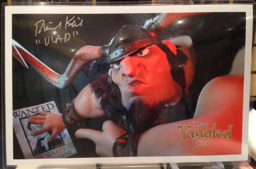 RARE Disney Tangled Movie Voice of "Vlad" Actor Richard Kiel (Deceased) SIGNED 11x17 Photograph