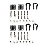 Walmeck 4pcs Trailer Towing Buckle Tow Shackle Hook for 1/10 RC Rock Crawler Axial SCX10 TAMIYA CC01 RC4WD D90 D110 Car Truck
