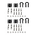 Walmeck 4pcs Trailer Towing Buckle Tow Shackle Hook for 1/10 RC Rock Crawler Axial SCX10 TAMIYA CC01 RC4WD D90 D110 Car Truck