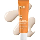 Paula's Choice 5% Vitamin C Sheer Sunscreen for Face, SPF 50 Face Sunscreen, Moisturizing, Lightweight Invisible, Prevents Da