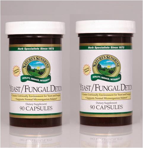 Naturessunshine Yeast/Fungal Detox Intestinal System Support Dietary Supplement 90 Capsules (Pack of 2)