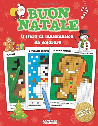 Amazonfr Buon Natale Libro Di Matematica Da Colorare