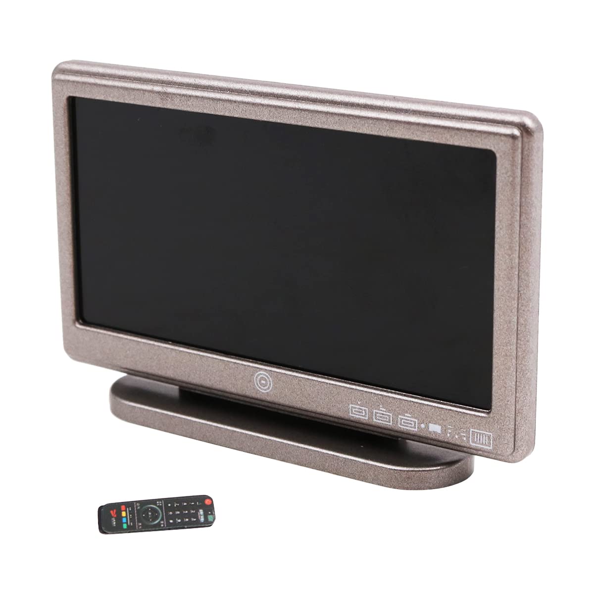 WANGCL Dolls House TV 1/12 Miniature Television with Remote for Barbie House Furniture Doll House Accessories