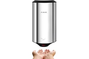 AIKE Air Focus Compact Hand Dryer UL Listed 120V 1350W Polished Stainless Steel Finish