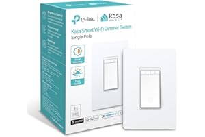 KASA SMART Kasa Matter Smart Dimmer Switch: Voice Control w/Siri, Alexa & Google Assistant | UL Certified | Timer & Schedule | Easy Guided Install | Neutral Wire Required | Single Pole | 2.4GHz Wi-Fi | KS225