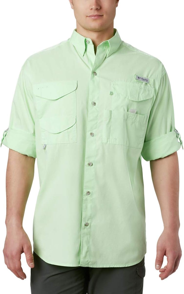 Columbia Mens PFG Bonehead Long Sleeve Shirt, Cotton, Relaxed Fit: Clothing