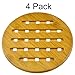 MelonBoat 4 Pack Bamboo Trivet Mat Set, Heavy Duty Hot Pot Holder Pads, 7