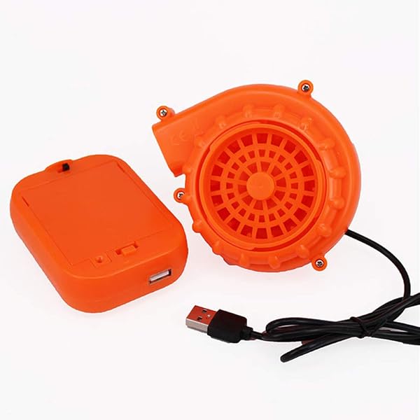 JOYBRO Ventilador inflable de repuesto USB para disfraz y batería para disfraz inflable, motor de bomba de aire para disfraces de Halloween, naranja