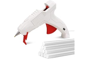 KeLDE Dual Temp Hot Glue Gun With 10pcs Glue Sticks Set, 40W Power Full Size Fine Tip Kit For Kids Adults Handcraft, DIY Arts, Home Repairs, Wood, PVC
