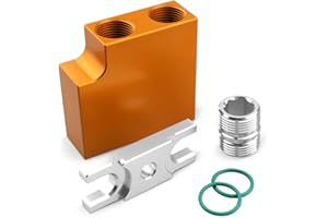 Hulyxayfave Thermal Bypass Valve With Billet Filter Coupler Fit for 2019-2024 Dodge Ram 2500 3500 6.7L Cummins Engine, Replac