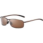 ZHILE Rectangular Polarized Sunglasses Al-Mg Alloy Temple Spring Hinge UV400